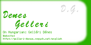 denes gelleri business card